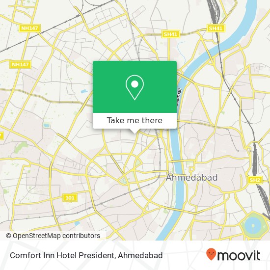 Comfort Inn Hotel President, Ahmedabad 380009 GJ map