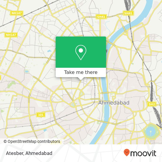 Atesber, Ahmedabad GJ map