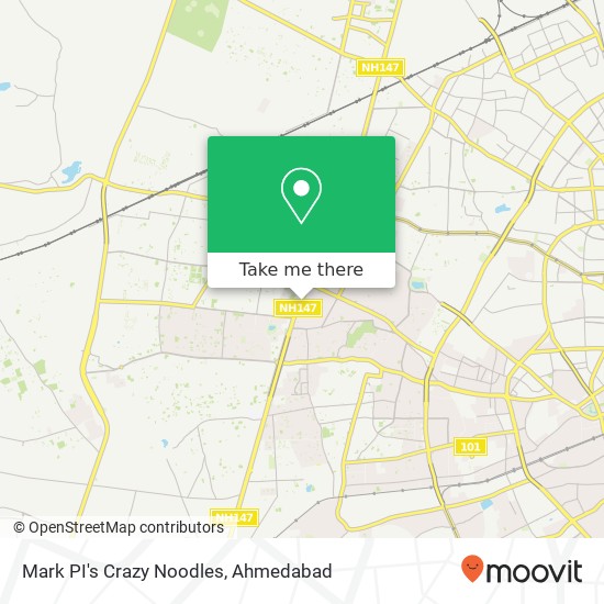 Mark PI's Crazy Noodles, Service Road Ahmedabad 380054 GJ map