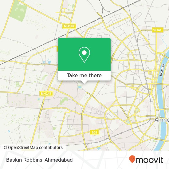 Baskin-Robbins, Alphaone Mall Road Ahmedabad 380052 GJ map