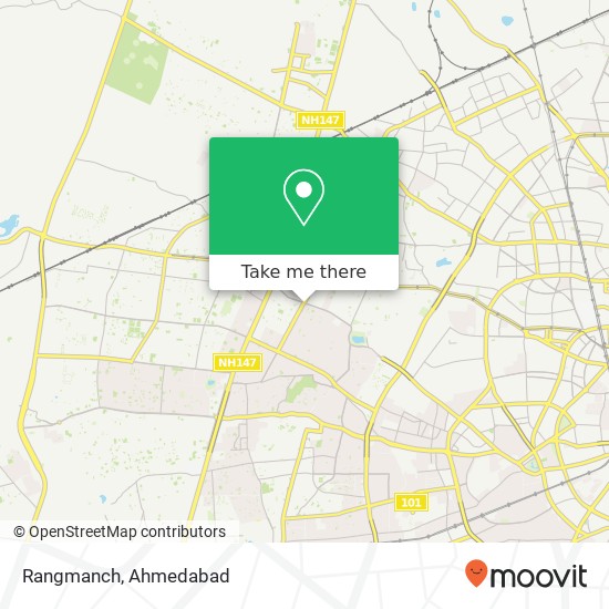 Rangmanch, Ahmedabad GJ map