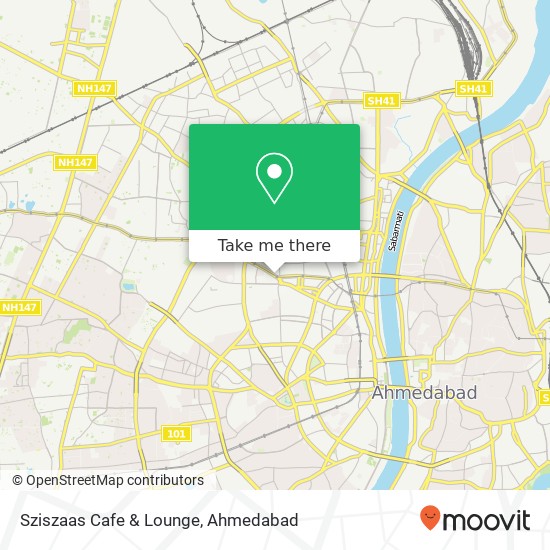 Sziszaas Cafe & Lounge, Commerce Six Road Ahmedabad 380009 GJ map