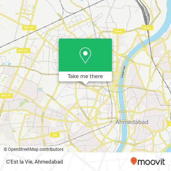 C'Est la Vie, Commerce Six Road Ahmedabad 380009 GJ map