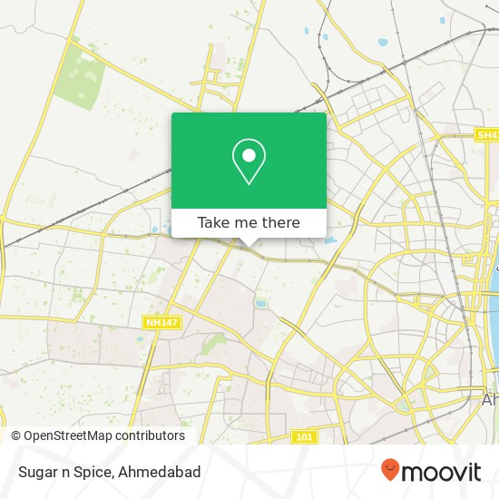 Sugar n Spice, Drive in Road Ahmedabad 380052 GJ map