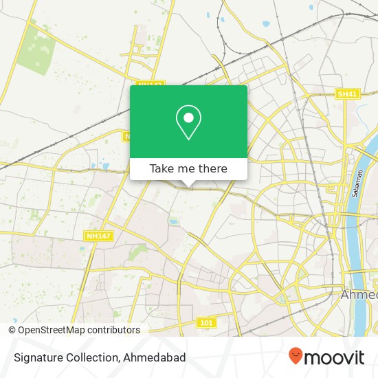 Signature Collection, Drive in Road Ahmedabad GJ map