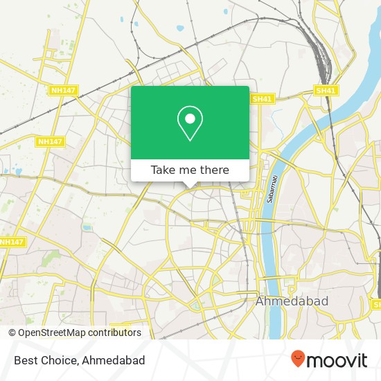 Best Choice, 120 Feet Circular Road Ahmedabad GJ map