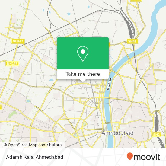 Adarsh Kala, Ankur Road Ahmedabad GJ map