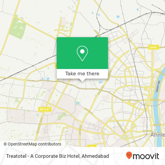 Treatotel - A Corporate Biz Hotel, Sterling Hospital Road Ahmedabad 380052 GJ map