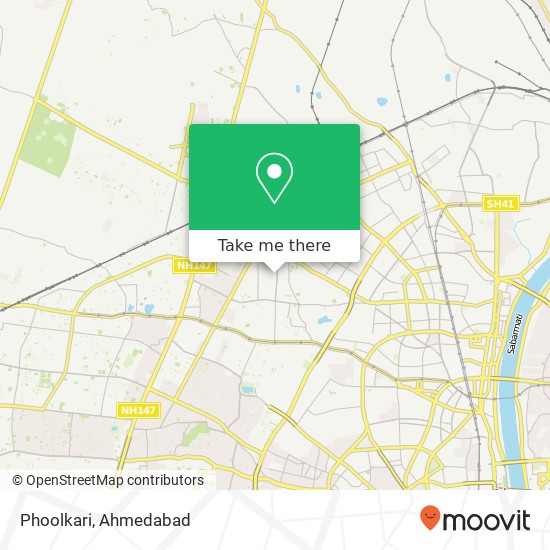 Phoolkari, Ahmedabad GJ map