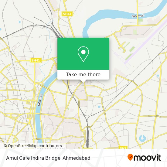 Amul Cafe Indira Bridge map