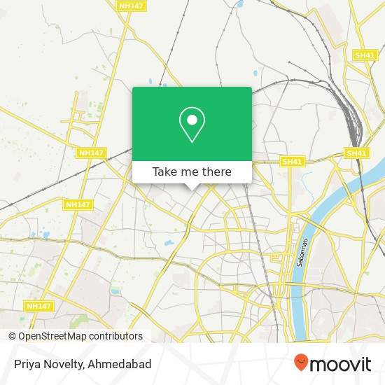 Priya Novelty, Ahmedabad GJ map