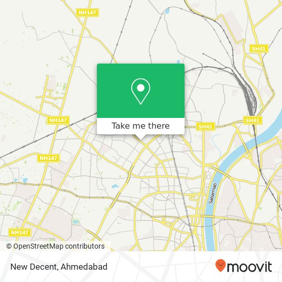 New Decent, Ahmedabad GJ map
