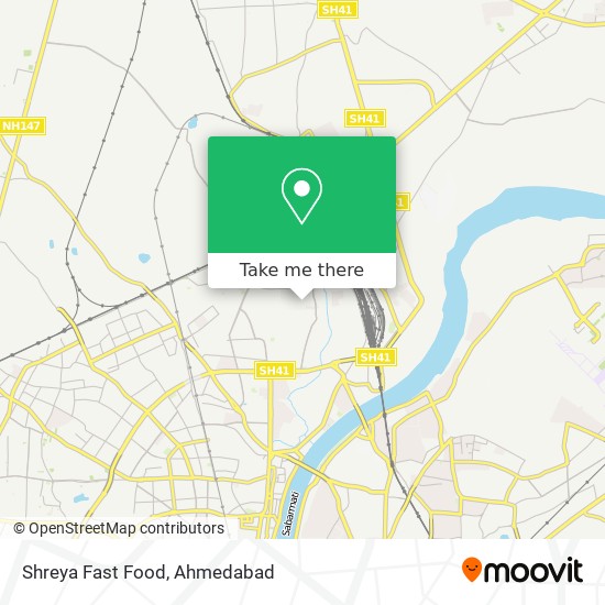 Shreya Fast Food map