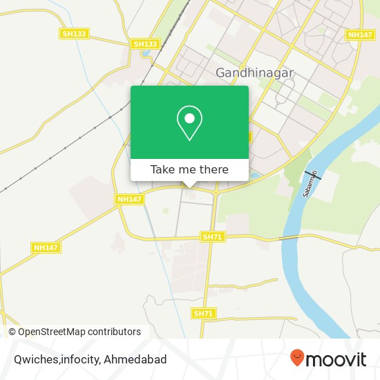 Qwiches,infocity, Infocity Road Gandhinagar 382007 GJ map