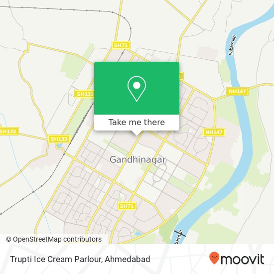 Trupti Ice Cream Parlour, Gandhinagar 382016 GJ map