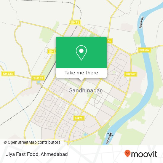 Jiya Fast Food, Gandhinagar 382016 GJ map