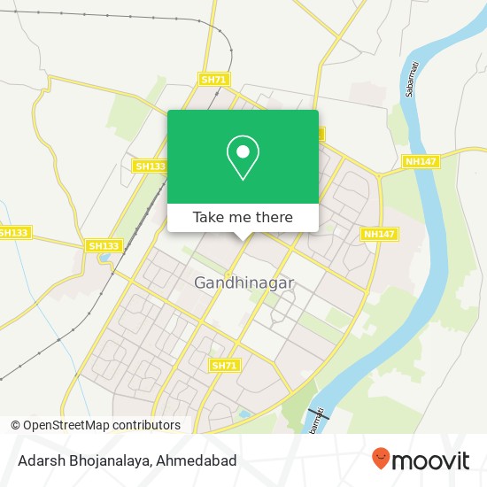 Adarsh Bhojanalaya, Gandhinagar 382016 GJ map