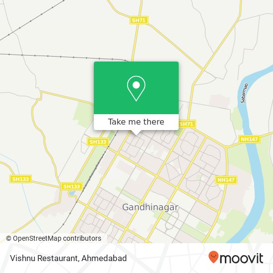 Vishnu Restaurant, Gandhinagar 382024 GJ map