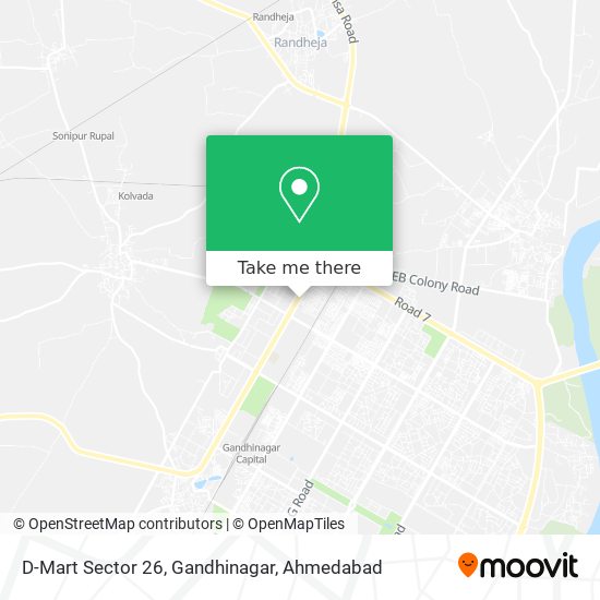 D-Mart Sector 26, Gandhinagar map