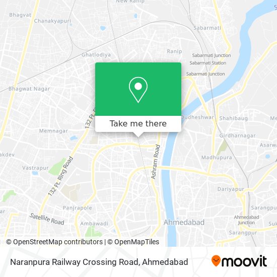 Naranpura Railway Crossing Road map