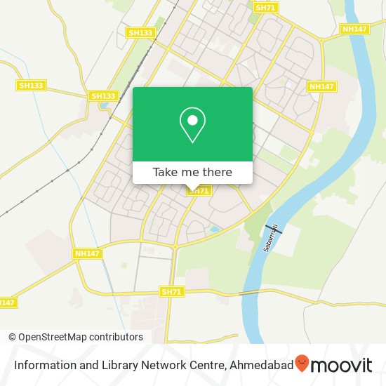Information and Library Network Centre map