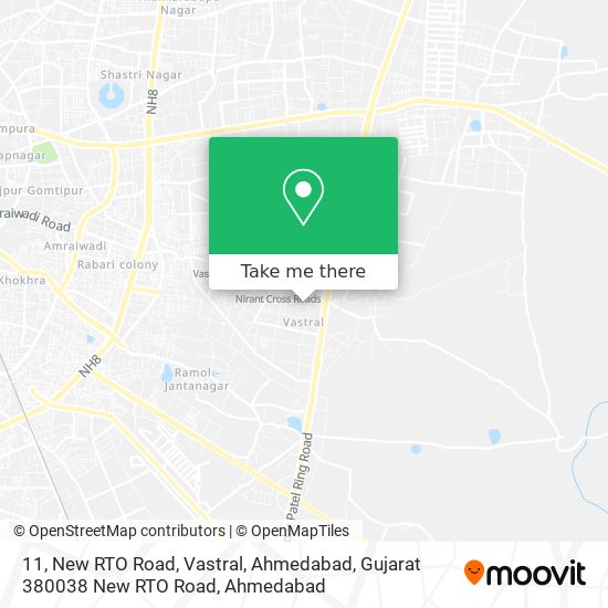 11, New RTO Road, Vastral, Ahmedabad, Gujarat 380038 New RTO Road map
