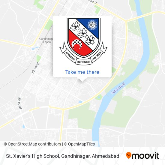 St. Xavier's High School, Gandhinagar map