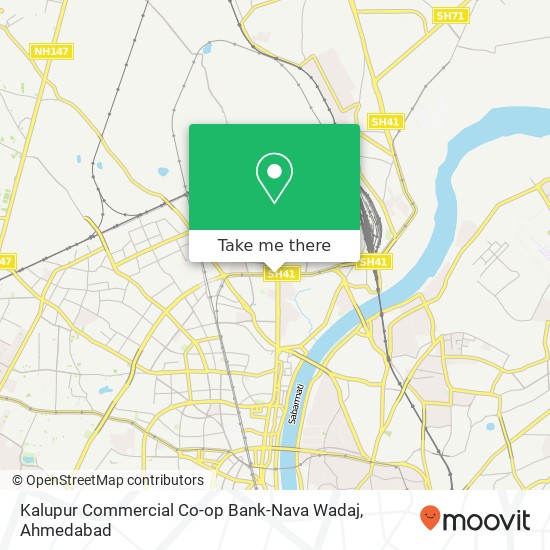 Kalupur Commercial Co-op Bank-Nava Wadaj map