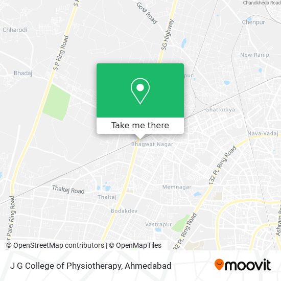 J G College of Physiotherapy map