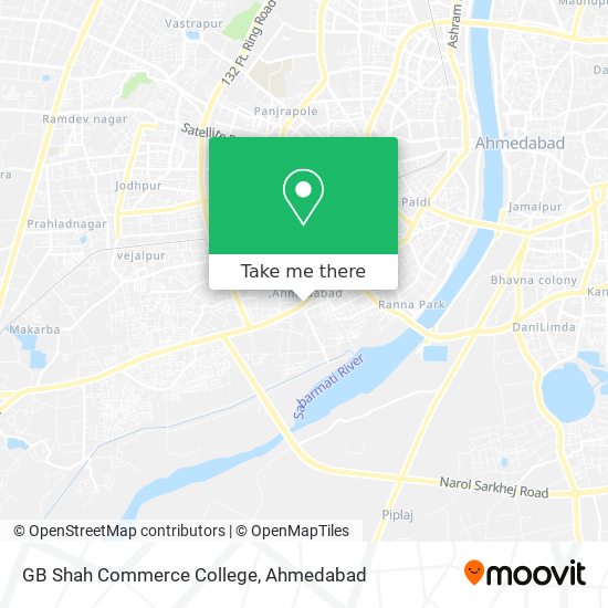 GB Shah Commerce College map