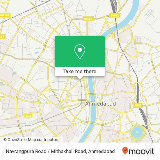 Navrangpura Road / Mithakhali Road map