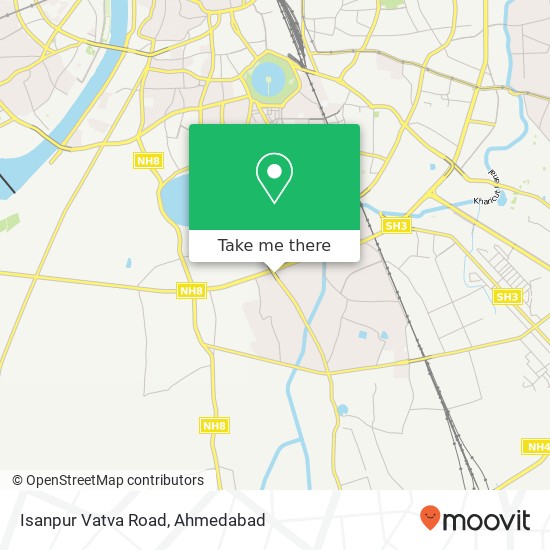 Isanpur Vatva Road map