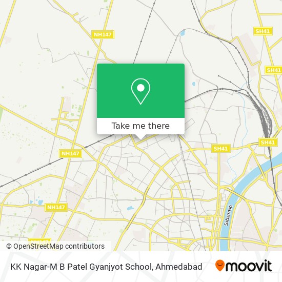 KK Nagar-M B Patel Gyanjyot School map