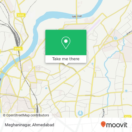 Meghaninagar map