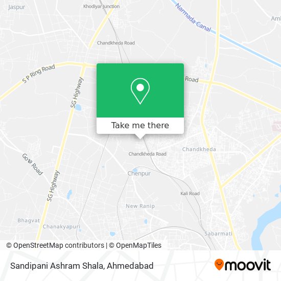 Sandipani Ashram Shala map