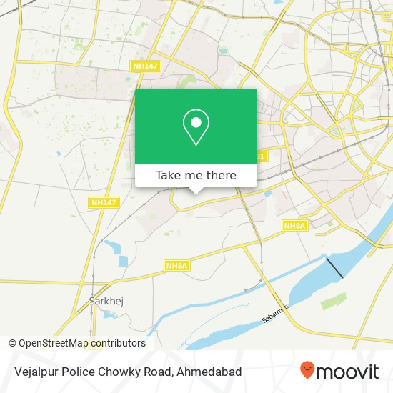 Vejalpur Police Chowky Road map