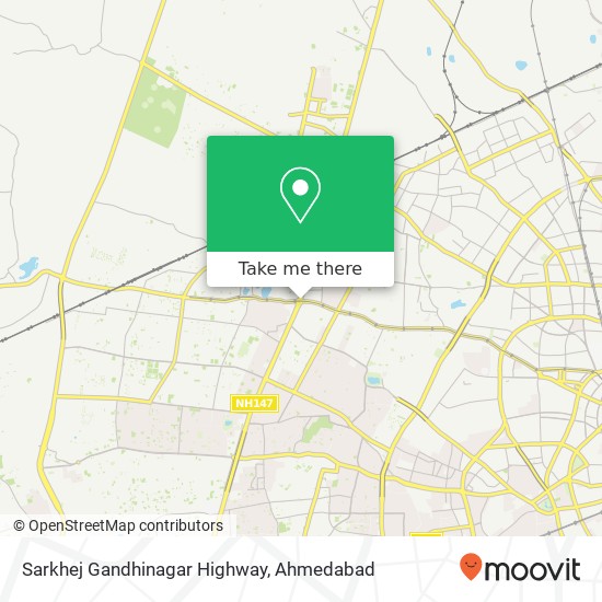 Sarkhej Gandhinagar Highway map