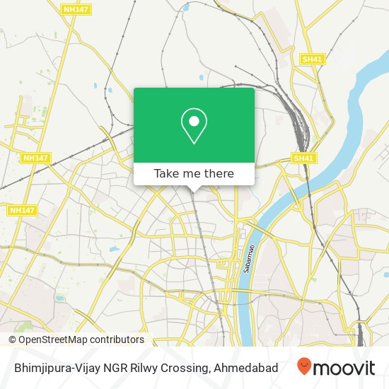 Bhimjipura-Vijay NGR Rilwy Crossing map