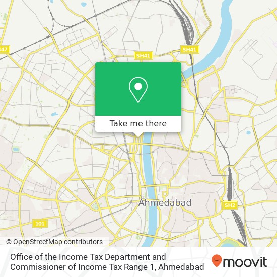Office of the Income Tax Department and Commissioner of Income Tax Range 1 map