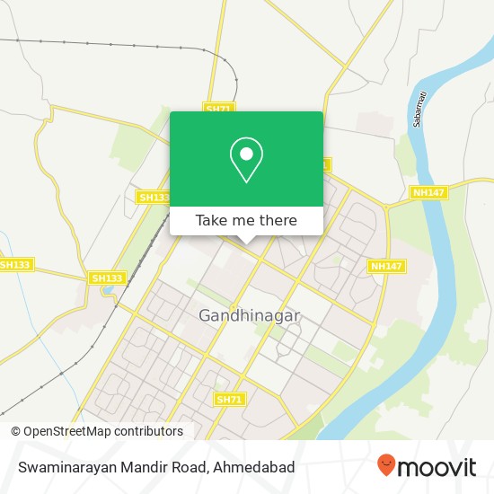 Swaminarayan Mandir Road map