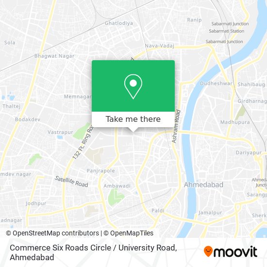 Commerce Six Roads Circle / University Road map