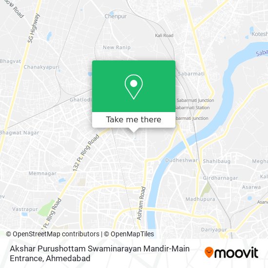 Akshar Purushottam Swaminarayan Mandir-Main Entrance map