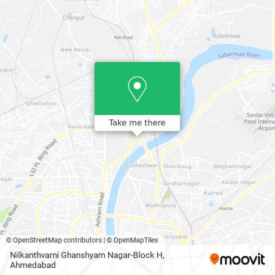 Nilkanthvarni Ghanshyam Nagar-Block H map