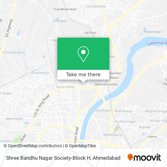 Shree Bandhu Nagar Society-Block H map