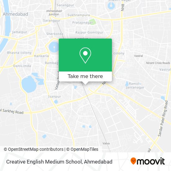 Creative English Medium School map