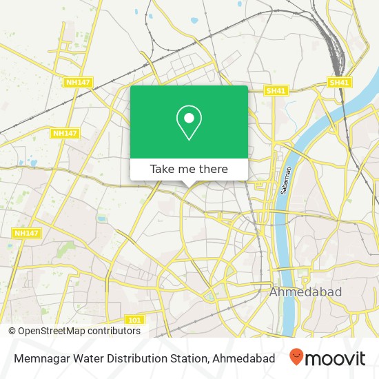 Memnagar Water Distribution Station map