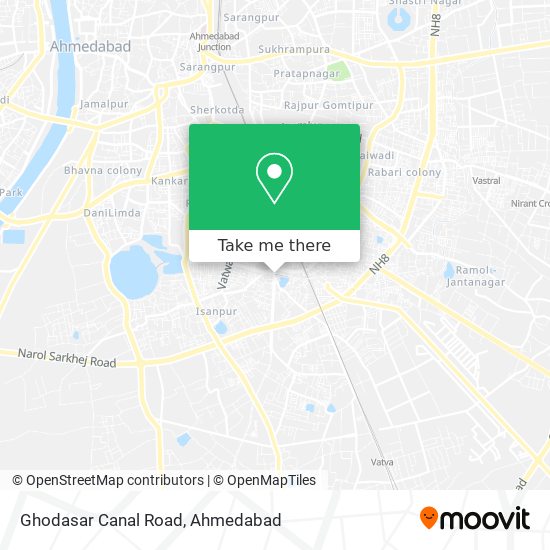 Ghodasar Canal Road map