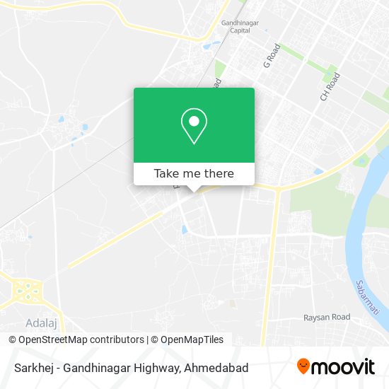 Sarkhej - Gandhinagar Highway map