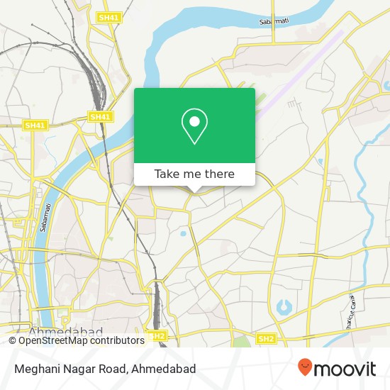 Meghani Nagar Road map
