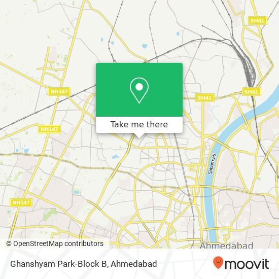 Ghanshyam Park-Block B map